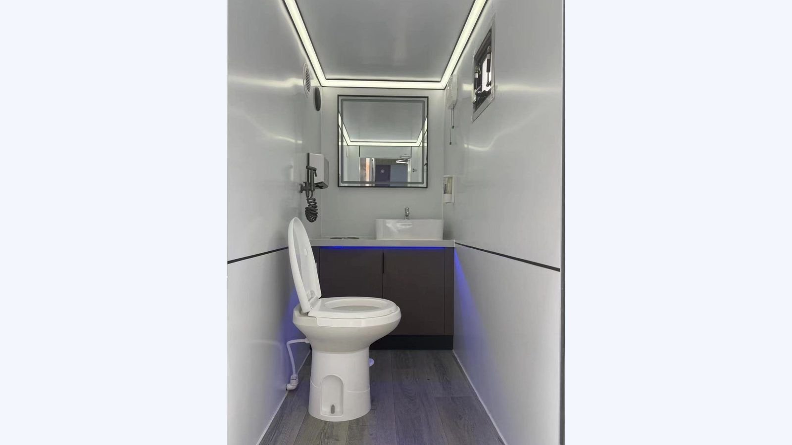 2-Stall + Shower interior view